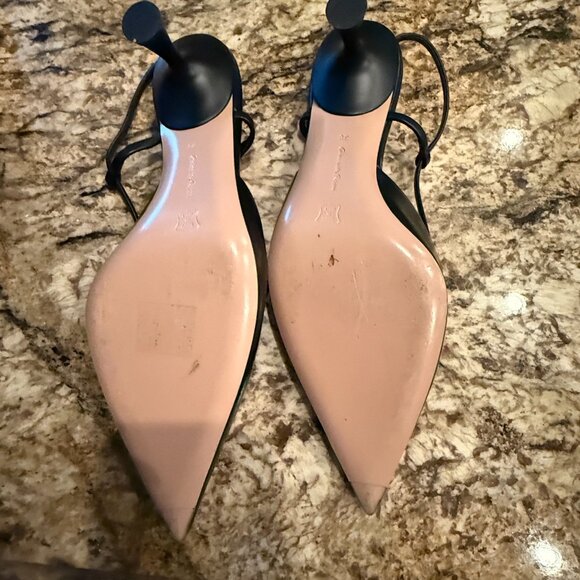 Gianvito Rossi Ascent 55 Black Leather Slingbacks, size 38 - Picture 8 of 9